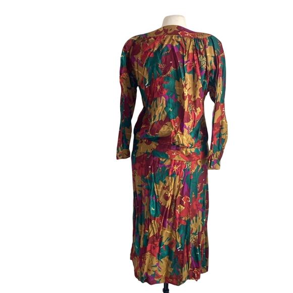 VINTAGE JO HARDIN Skirt Set Womens Sz 10 Floral Print Cottagecore - Picture 5 of 8